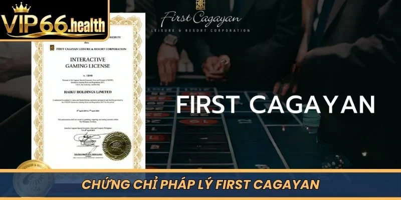 Chứng chỉ pháp lý First Cagayan