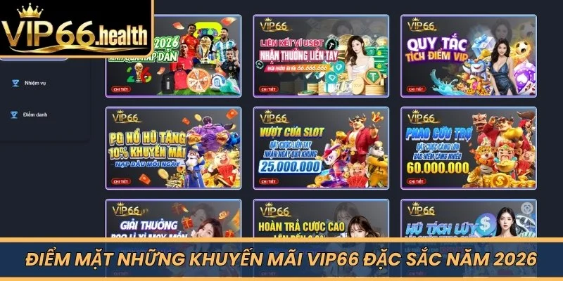 Điểm mặt những Khuyến Mãi VIP66 đặc sắc năm 2026