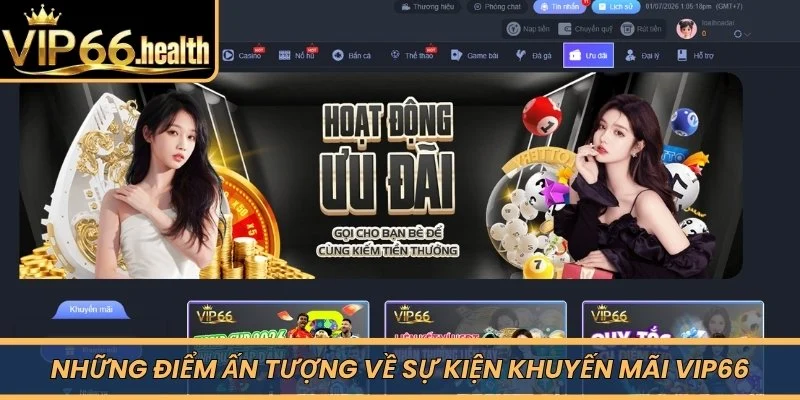 Những điểm ấn tượng về sự kiện Khuyến Mãi VIP66