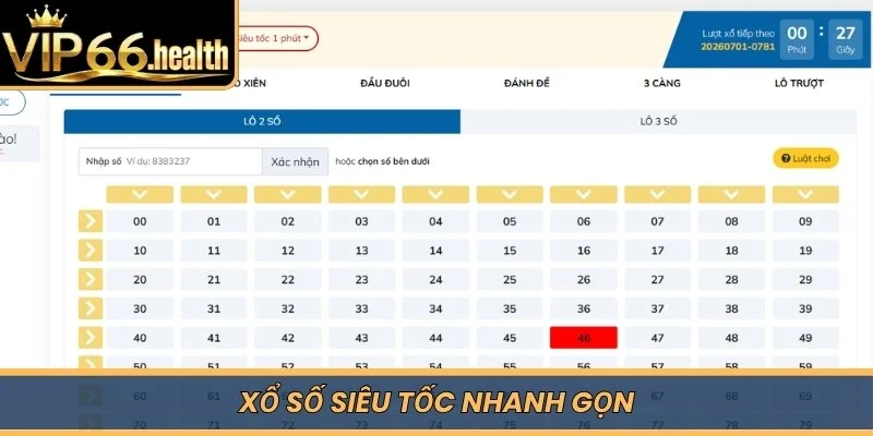 Xổ số siêu tốc nhanh gọn